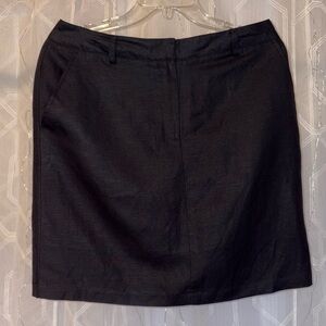 Larry Levine Women’s Chic Black Mini Skirt Linen Blend Preppy Classic Size10 NWT